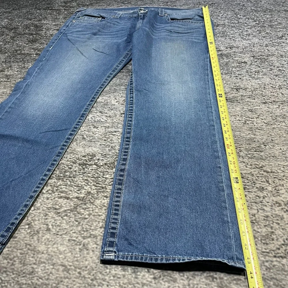 True Religion Jeans Mens 44x34 Blue Denim Straight Fit‎ Y2K Grunge